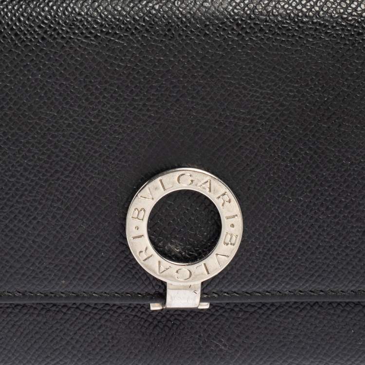 Pre Owned Bvlgari Black Leather Bvlgari Bvlgari Continental Wallet
