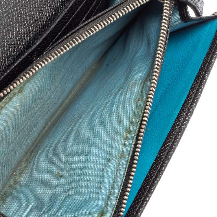 Pre Owned Bvlgari Black Leather Bvlgari Bvlgari Continental Wallet
