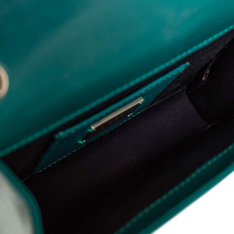 Pre Owned Bvlgari Green Stingray and Leather Serpenti Forever Shoulder Bag