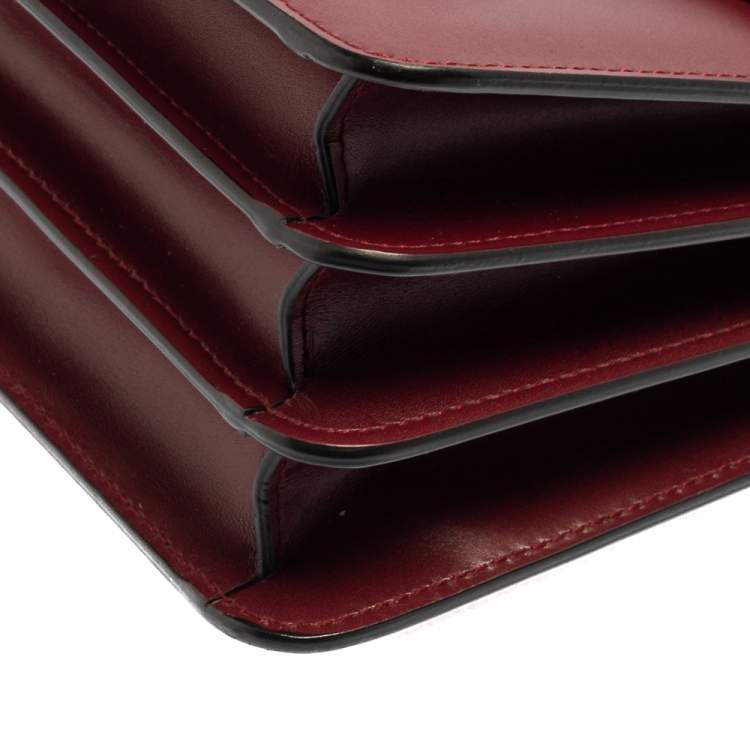 Pre Owned Bvlgari Burgundy Leather Serpenti Forever Top Handle Bag