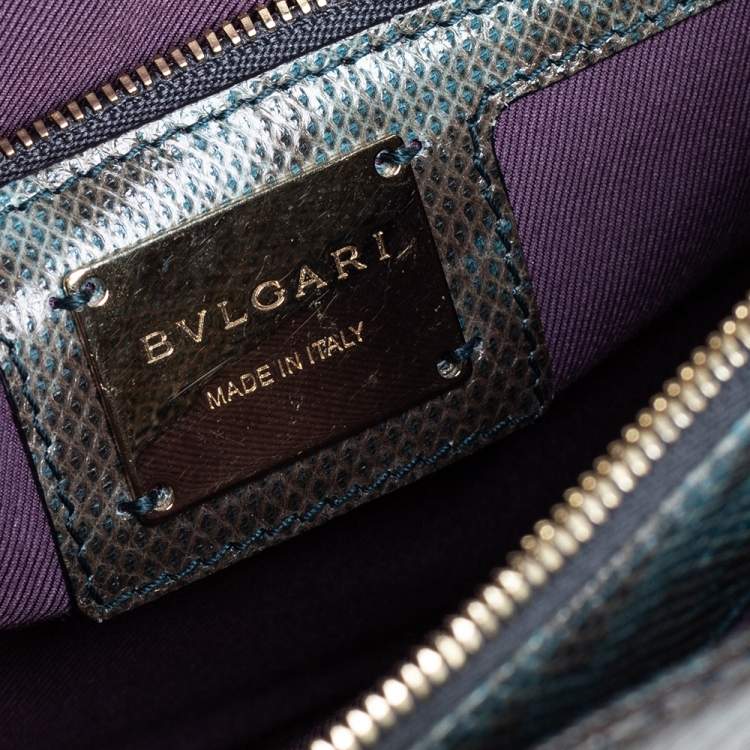 Pre Owned Bvlgari Green Karung Medium Serpenti Forever Shoulder Bag