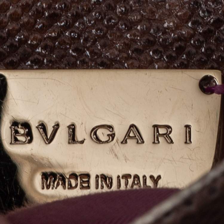 Pre Owned Bvlgari Beige/Brown Karung Serpenti Forever Shoulder Bag