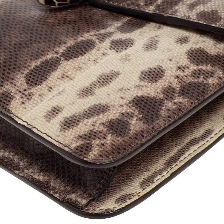Pre Owned Bvlgari Beige/Brown Karung Serpenti Forever Shoulder Bag