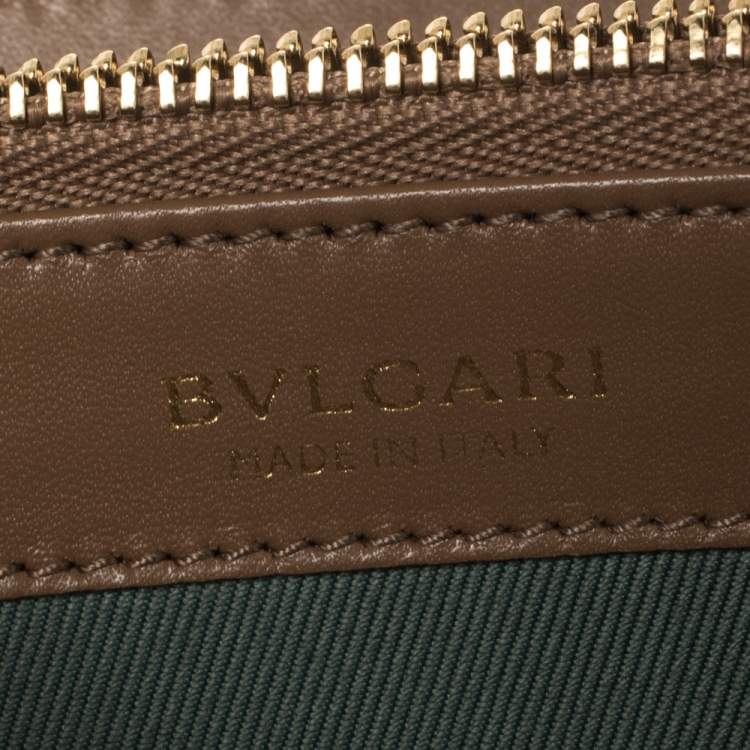 Pre Owned Bvlgari Beige Leather Serpenti Forever Wallet