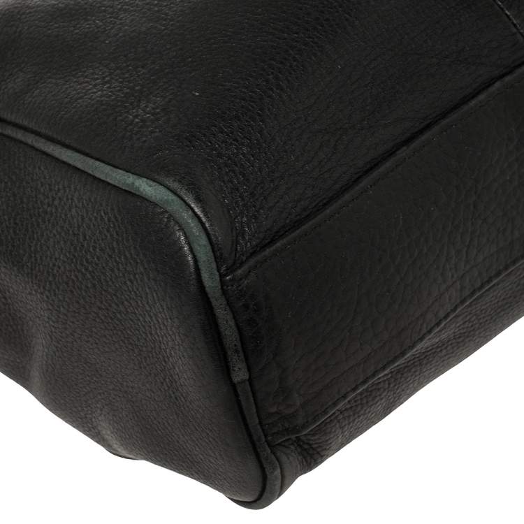 Pre Owned Bvlgari Black Leather Monete Chain Satchel