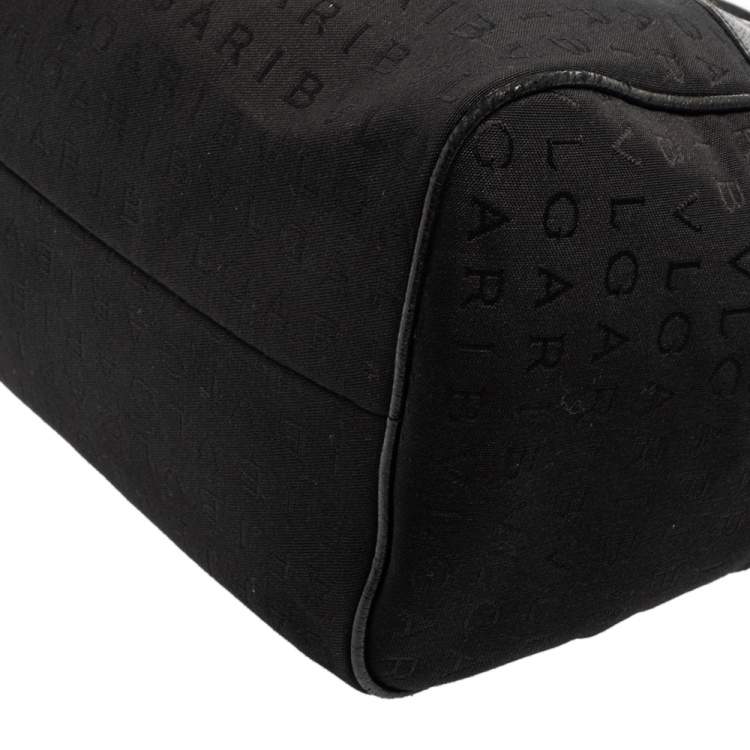 Pre Owned Bvlgari Black Monogram Canvas and Leather Satchel