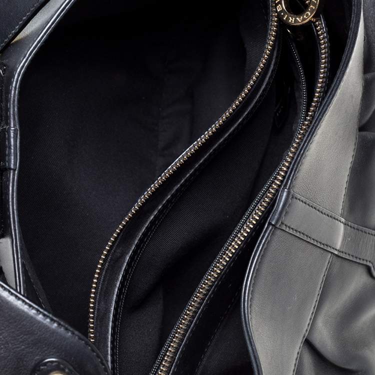 Pre Owned Bvlgari Black Leather Chandra Hobo