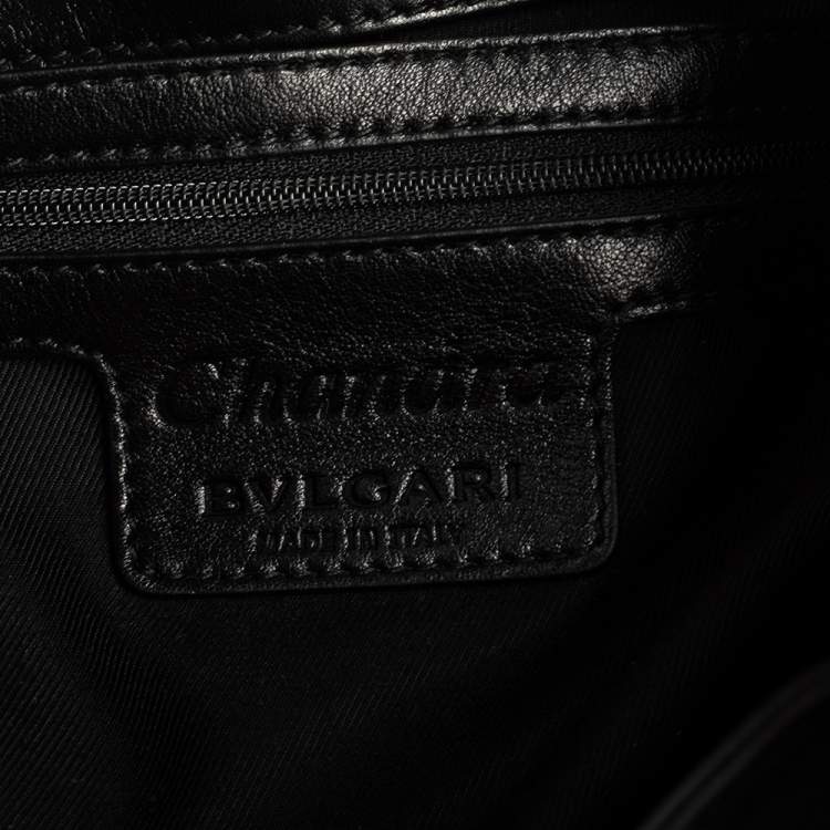 Pre Owned Bvlgari Black Leather Chandra Hobo