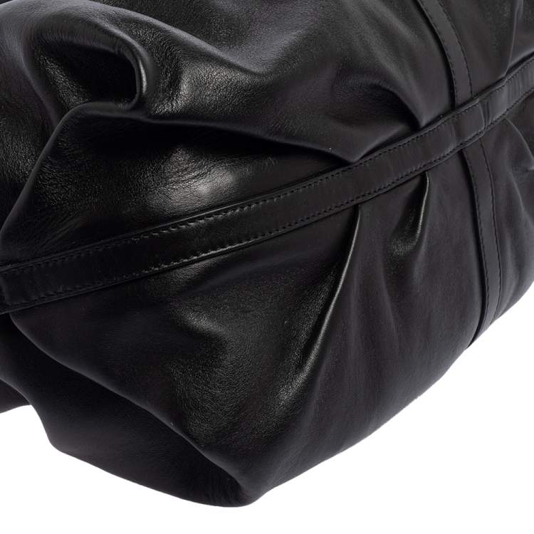 Pre Owned Bvlgari Black Leather Chandra Hobo