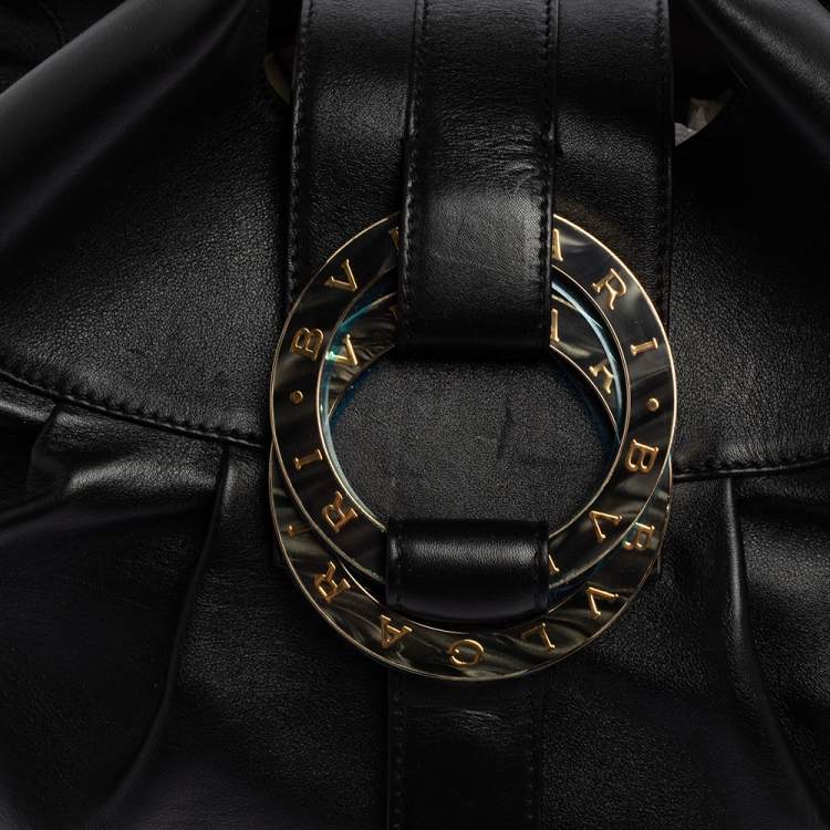 Pre Owned Bvlgari Black Leather Chandra Hobo