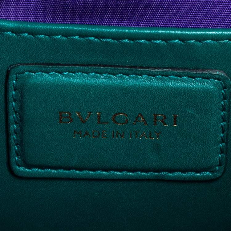 Pre Owned Bvlgari Emerald Green Leather Serpenti Forever Shoulder Bag