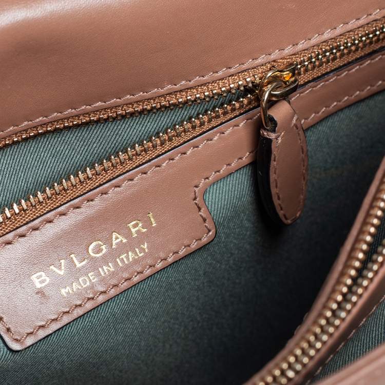 Pre Owned Bvlgari Brown Leather Medium Serpenti Forever Shoulder Bag