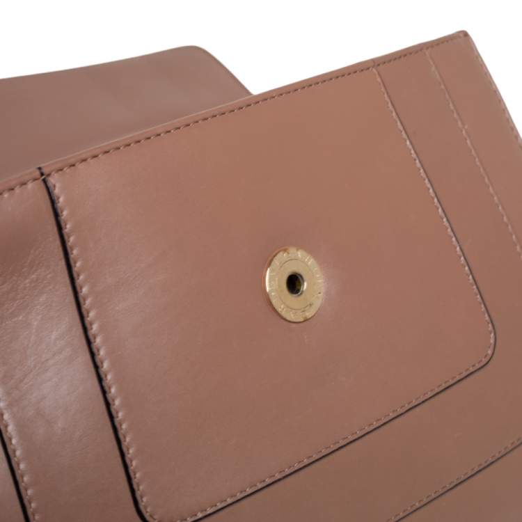 Pre Owned Bvlgari Brown Leather Medium Serpenti Forever Shoulder Bag
