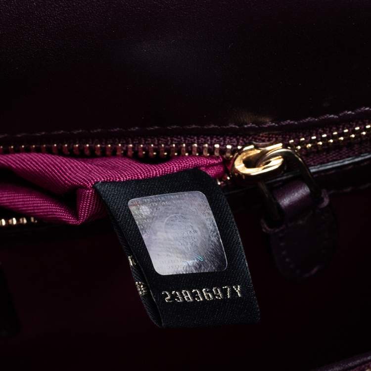 Pre Owned Bvlgari Plum Leather Large Serpenti Forever Shoulder Bag