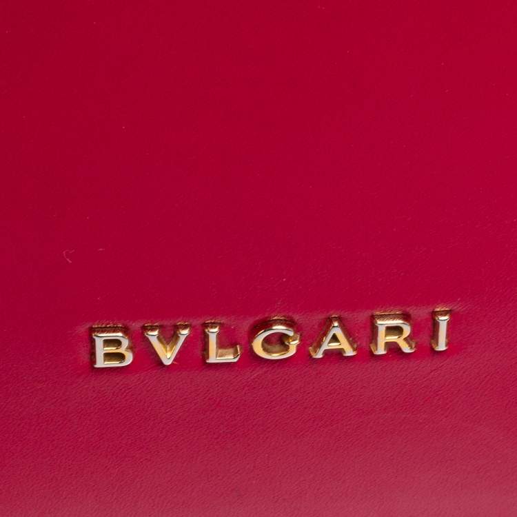 Pre Owned Bvlgari Pink Stingray and Leather Serpenti Forever Shoulder Bag