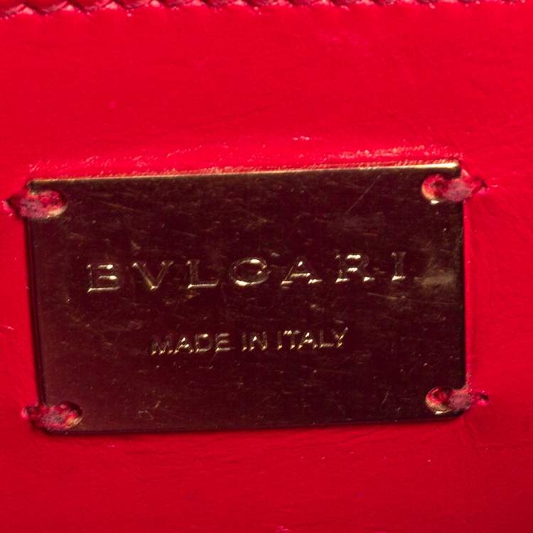 Pre Owned Bvlgari Pink Stingray and Leather Serpenti Forever Shoulder Bag