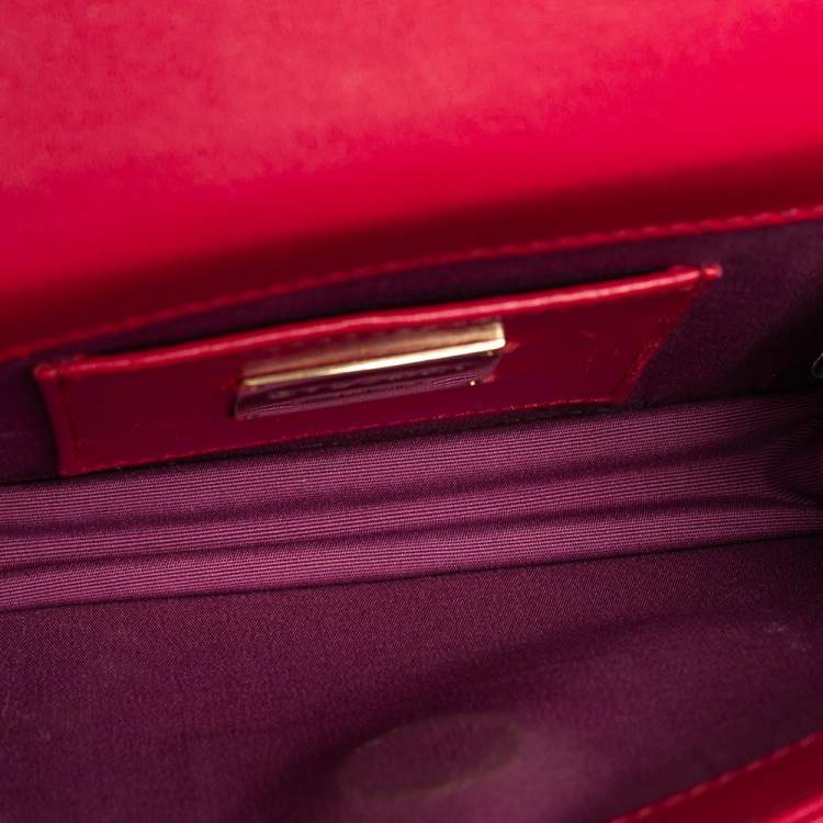 Pre Owned Bvlgari Pink Stingray and Leather Serpenti Forever Shoulder Bag
