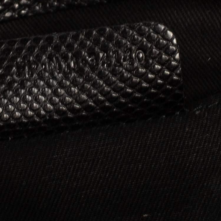 Pre Owned Bvlgari Black Karung Serpenti Forever Flap Shoulder Bag