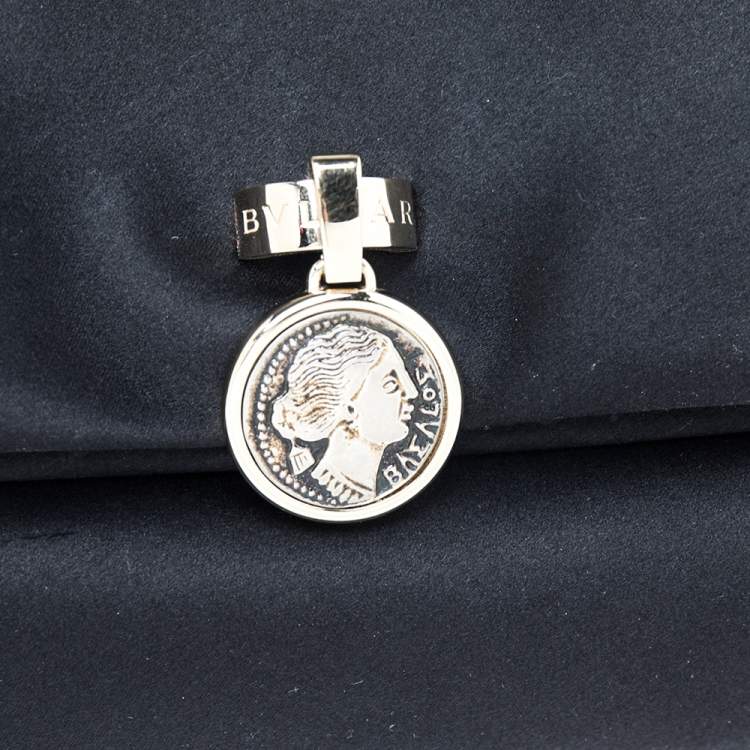 Pre Owned Bvlgari Black Satin Monete Clutch