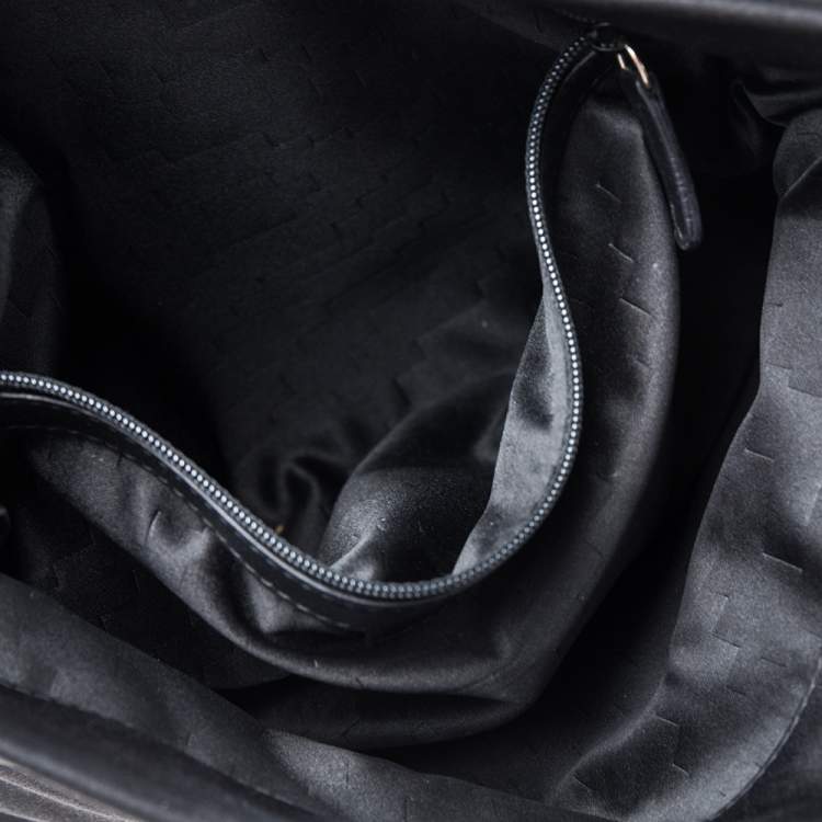Pre Owned Bvlgari Black Satin Monete Clutch