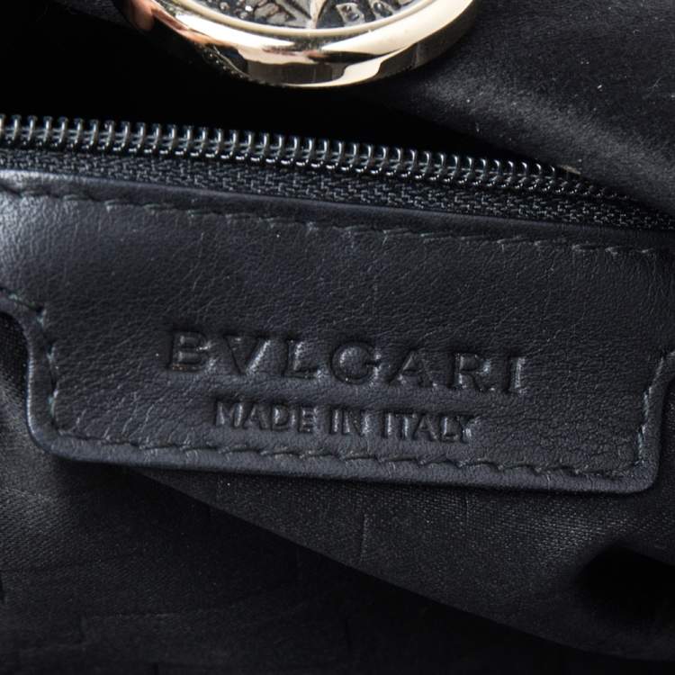Pre Owned Bvlgari Black Satin Monete Clutch