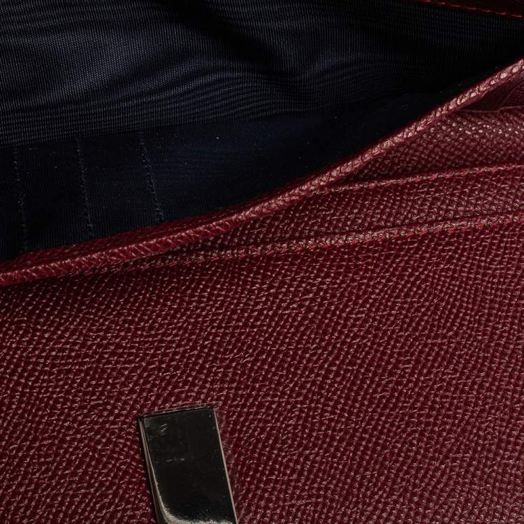 Pre Owned Bvlgari Ruby Wine Leather Bvlgari Bvlgari Continental Wallet
