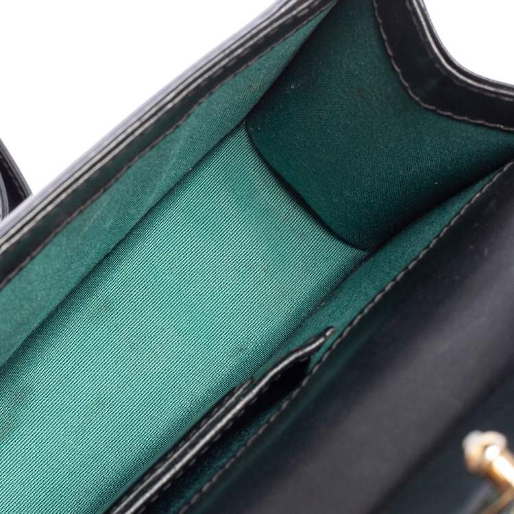 Pre Owned Bvlgari Black Leather Serpenti Forever Chain Shoulder Bag