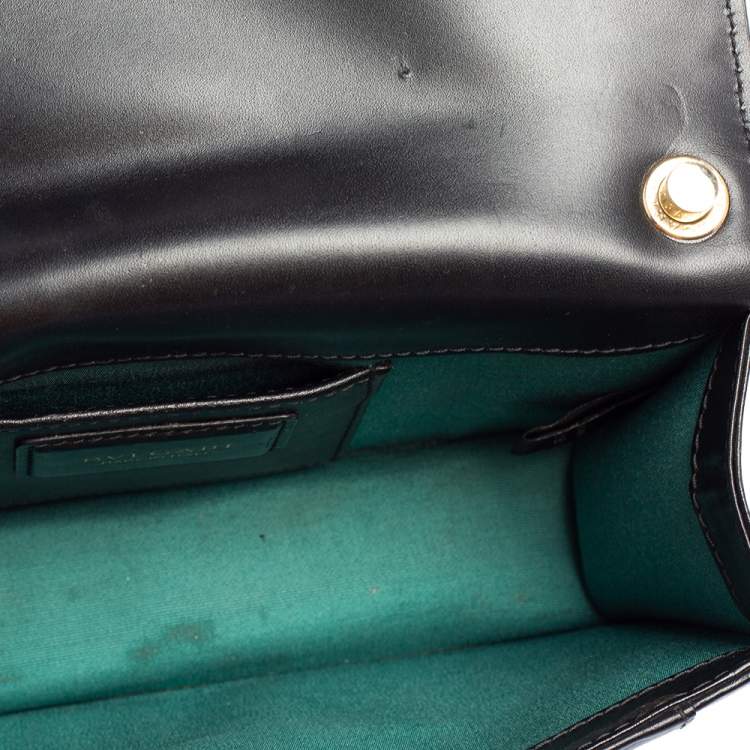 Pre Owned Bvlgari Black Leather Serpenti Forever Chain Shoulder Bag