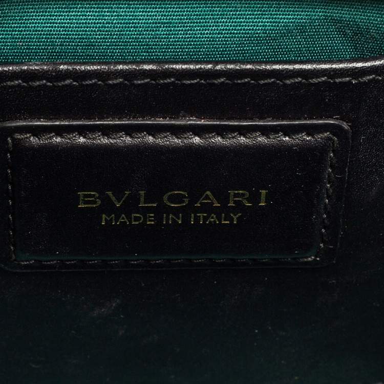 Pre Owned Bvlgari Black Leather Serpenti Forever Chain Shoulder Bag