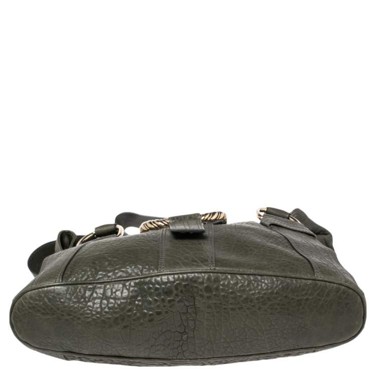 مملوكة مسبقًا Bvlgari Dark Green Leather Leoni Shoulder Bag
