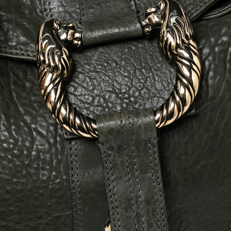 مملوكة مسبقًا Bvlgari Dark Green Leather Leoni Shoulder Bag