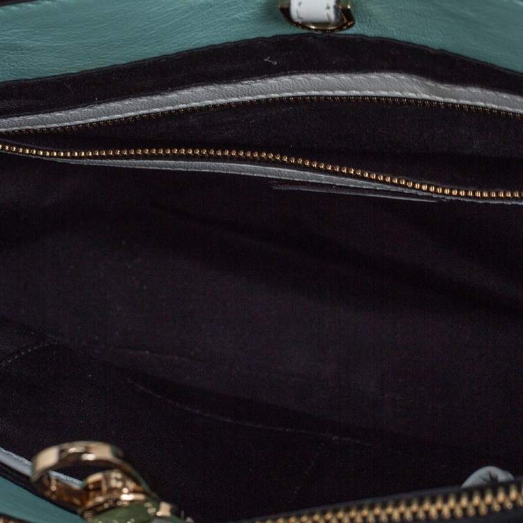 Bvlgari Tri Color Leather and Kurung Serpenti Scaglie Tote