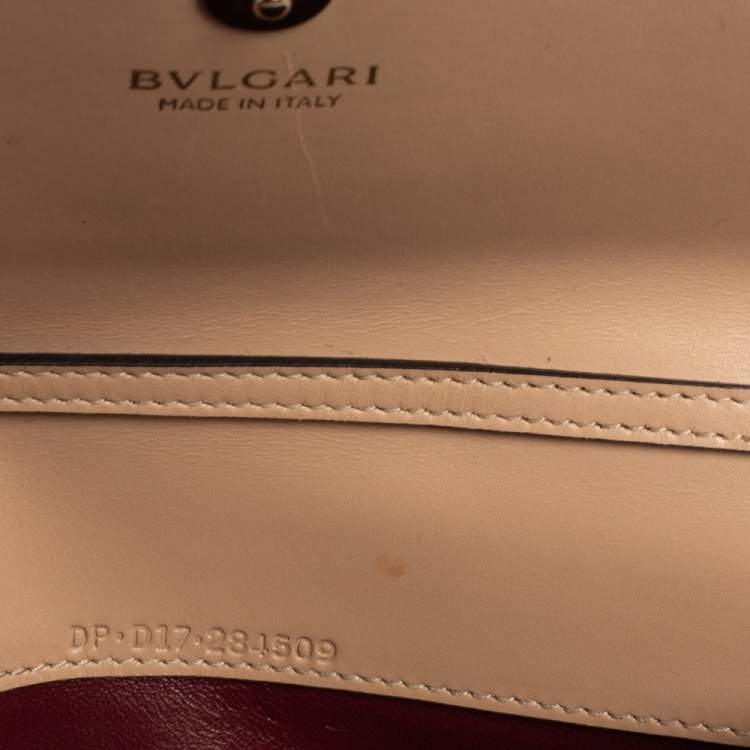 Pre Owned Bvlgari Black/Beige Leather Serpenti Forever Shoulder Bag