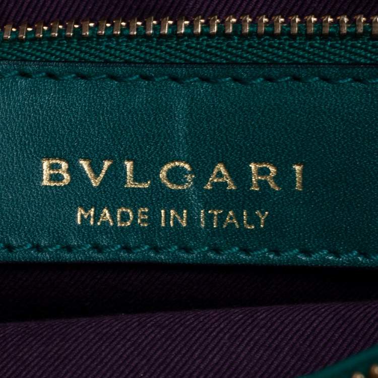 Pre Owned Bvlgari Green Leather Medium Serpenti Forever Shoulder Bag