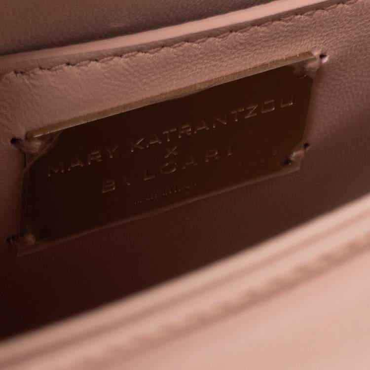 Pre Owned Bvlagri x Mary Katrantzou Pink Leather Top Handle Bag