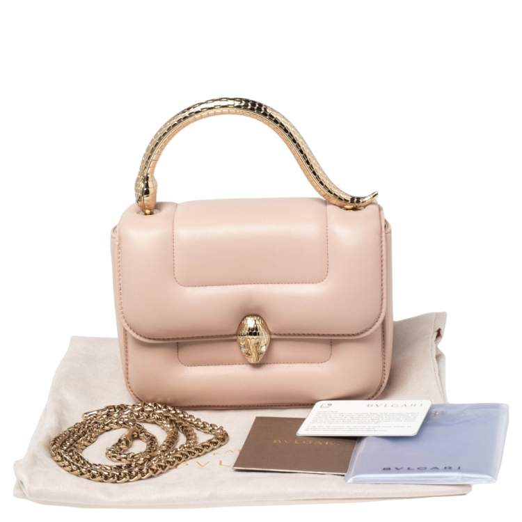 Pre Owned Bvlagri x Mary Katrantzou Pink Leather Top Handle Bag
