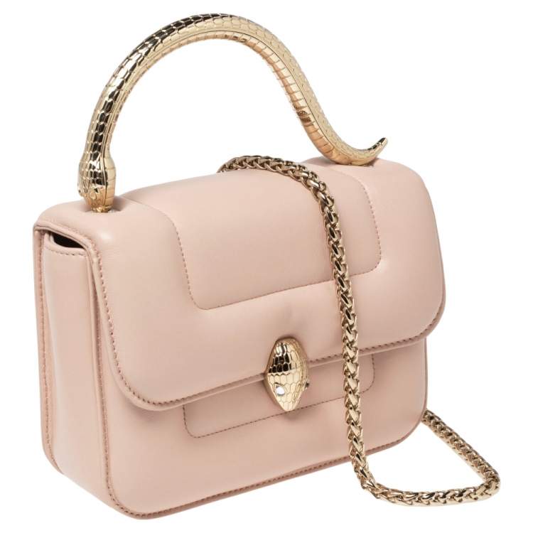 Pre Owned Bvlagri x Mary Katrantzou Pink Leather Top Handle Bag