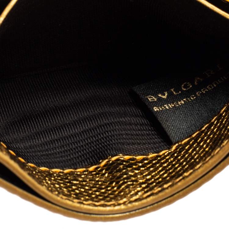 مملوكة مسبقًا Bvlgari Gold Karung Serpenti Forever Card Holder