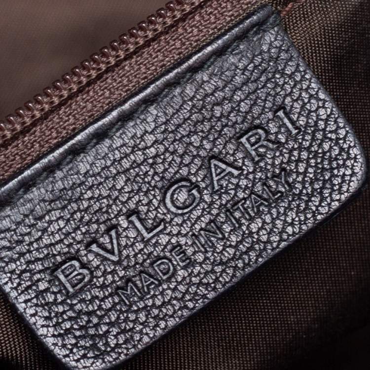 Pre Owned Bvlgari Black Leather Bvlgari Bvlgari Dome Satchel