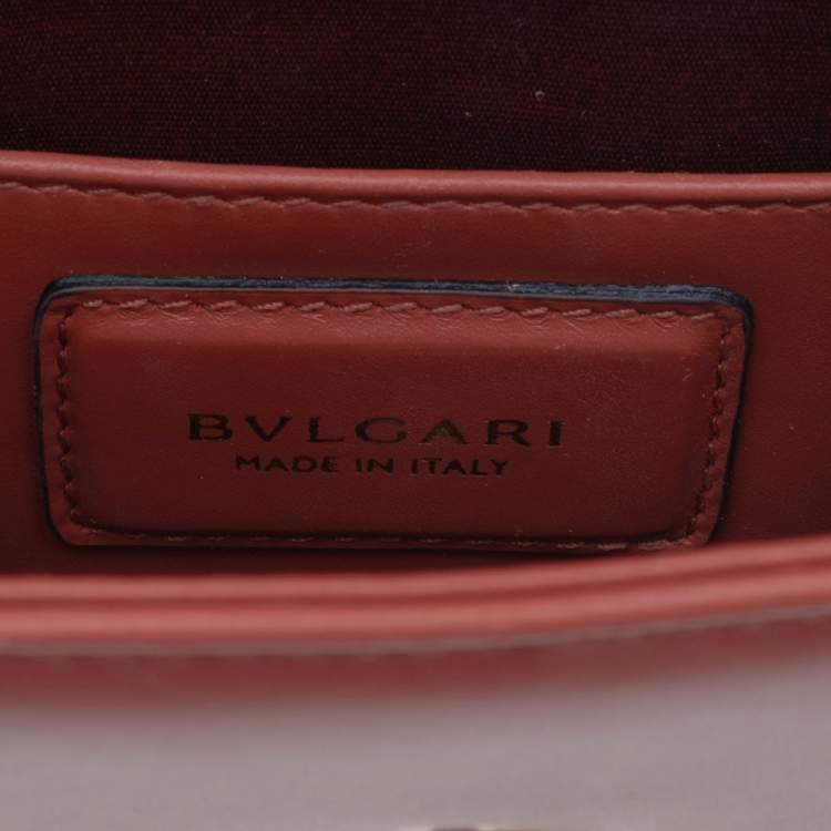 Pre Owned Bvlgari Coral Pink Leather Small Serpenti Forever Shoulder Bag