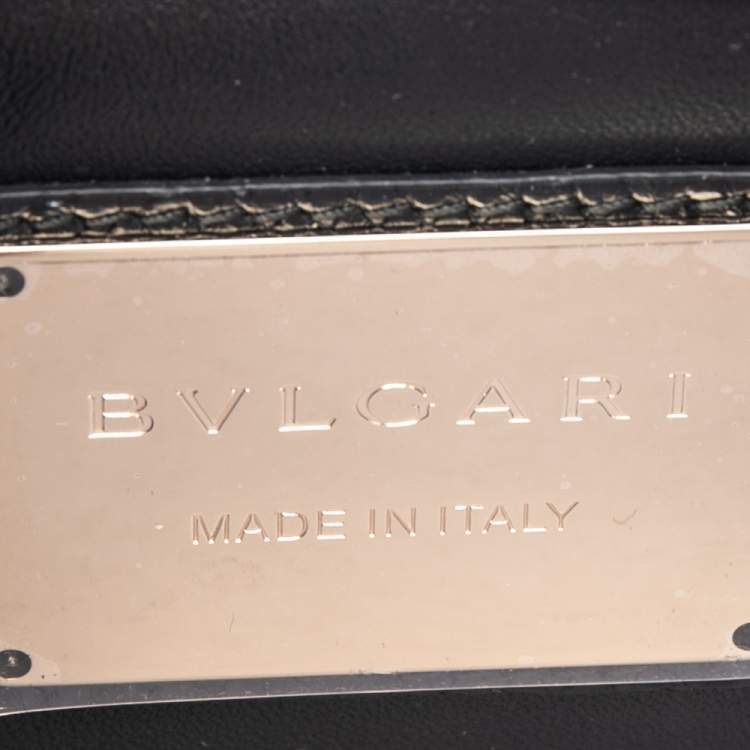 Pre Owned Bvlgari Ombre Pink/Black Python And Perspex Bulgari Chain Crossbody Bag