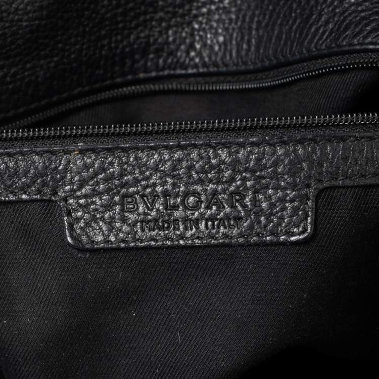 Pre Owned Bvlgari Black Leather Bonton Tote