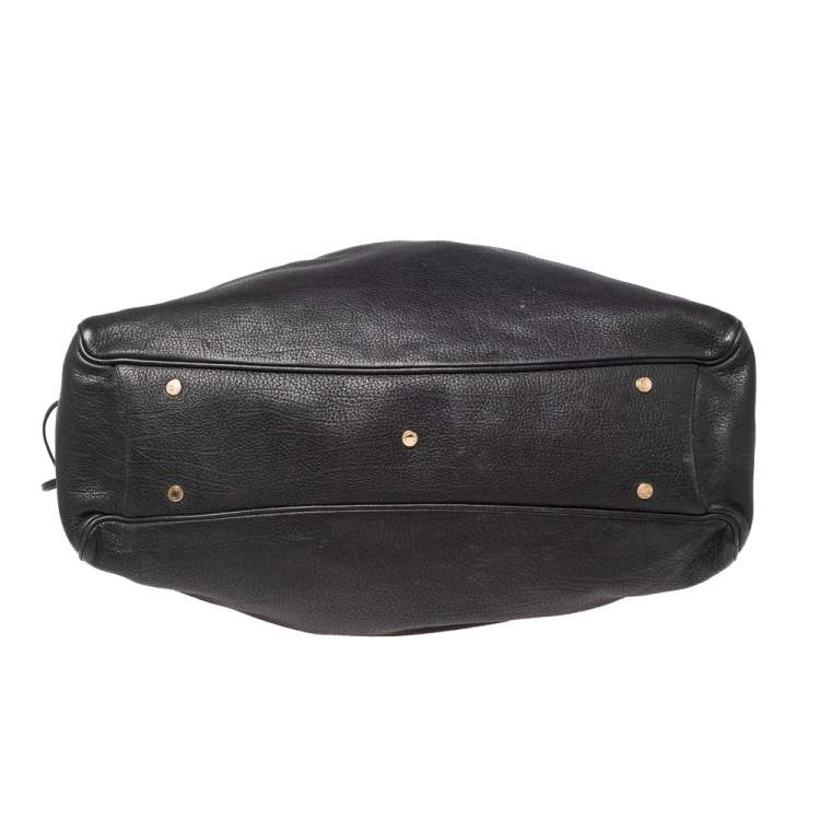 Pre Owned Bvlgari Black Leather Bonton Tote