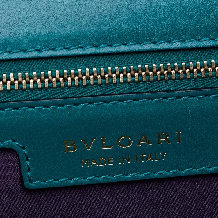Pre Owned Bvlgari Green Leather Large Serpenti Forever Shoulder Bag