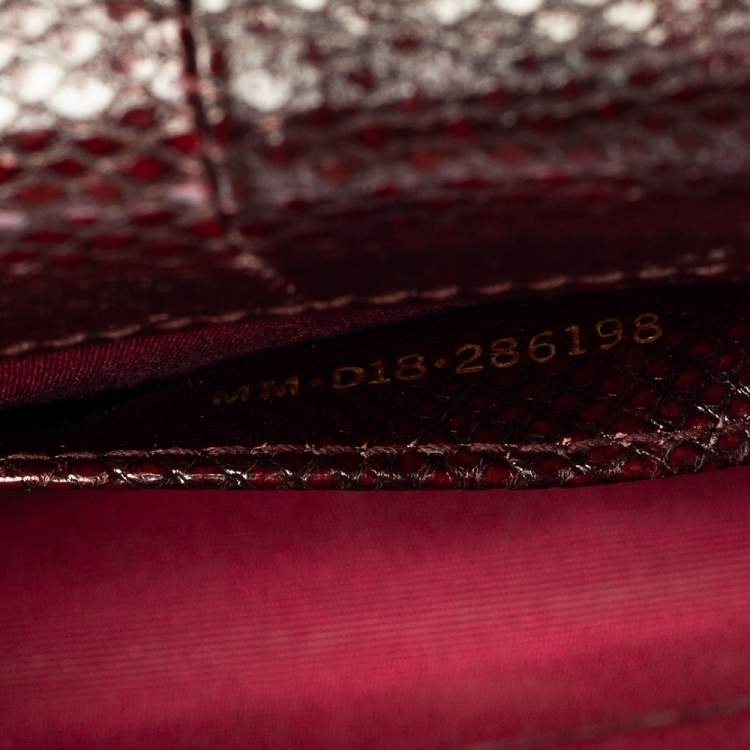 Pre Owned Bvlgari Burgundy Karung Serpenti Forever Flap Top Handle Bag