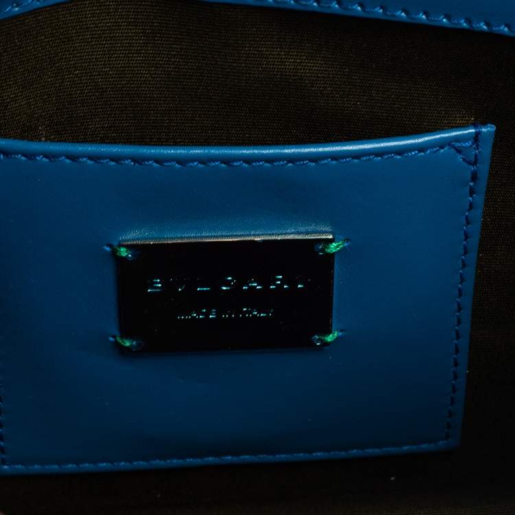 Pre Owned Bvlgari Blue Stingray and Leather Serpenti Forever Shoulder Bag