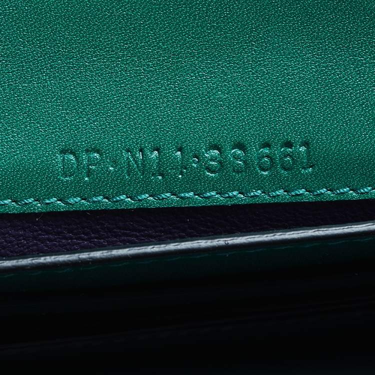 Pre Owned Bvlgari Green Leather Mini Serpenti Forever Crossbody Bag