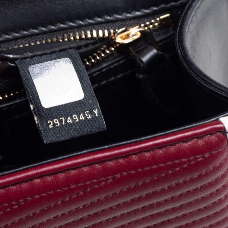 Pre Owned Bvlgari Ruby/Black Diamond Blast Leather Mini Serpenti Forever Shoulder Bag