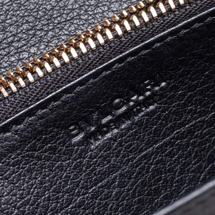 Pre Owned Bvlgari Black Leather and Patent Leather Flap Wallet 