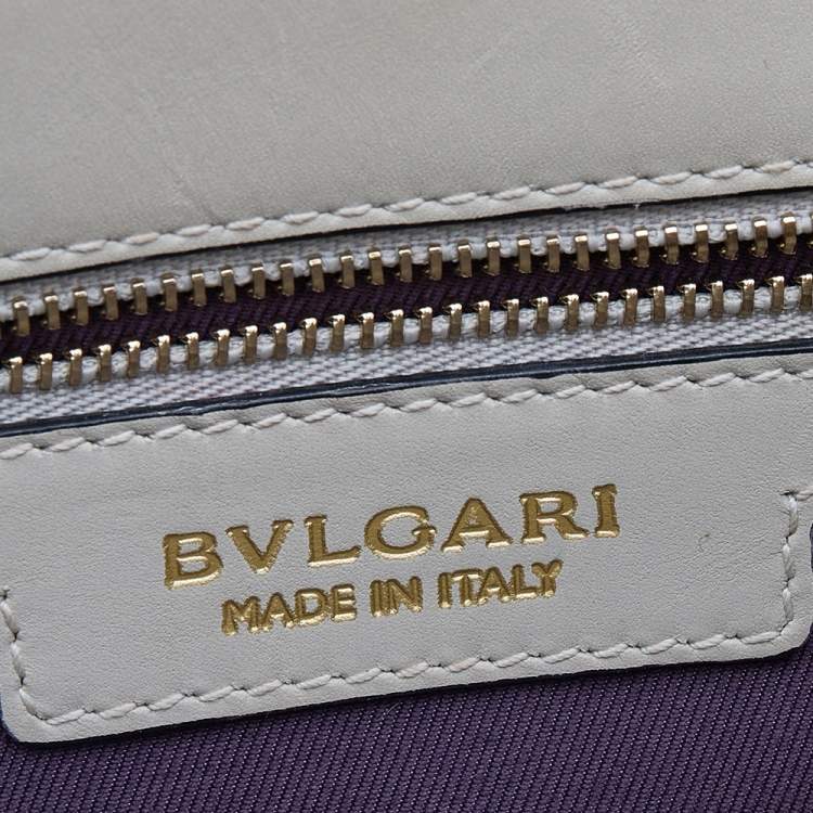 Pre Owned Bvlgari Cream Leather Medium Serpenti Forever Shoulder Bag